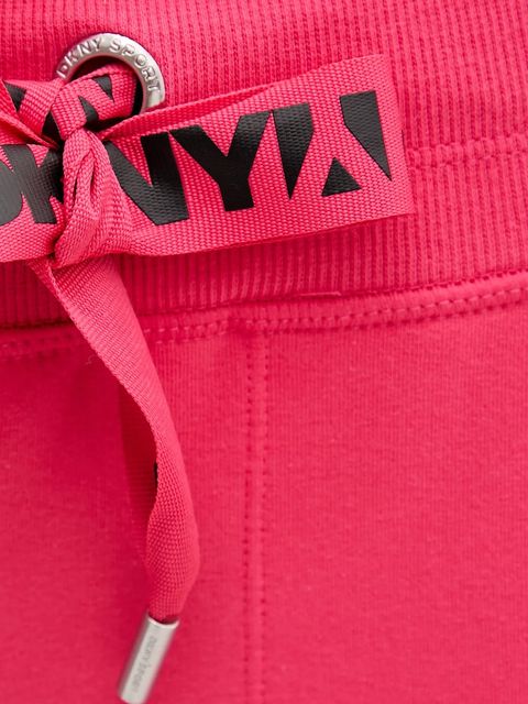 Dkny spodnie dresowe damskie kolor różowy gładkie DP5P3496