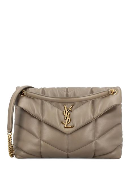 Saint Laurent medium puffer bag in lambskin leather - Neutrals - zdjęcie produktu nr 1