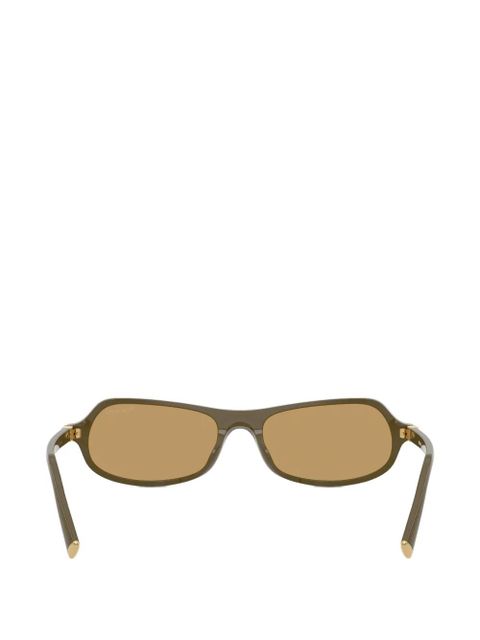 Miu Miu Eyewear geometric logo sunglasses - Green