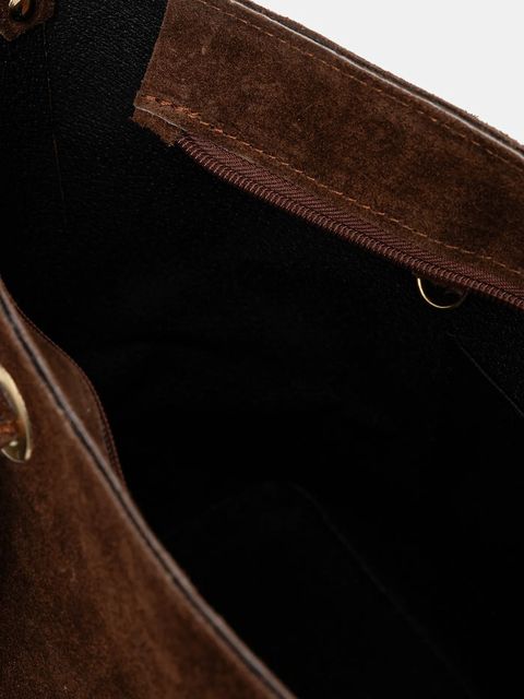 Answear.LAB torebka zamszowa kolor brązowy