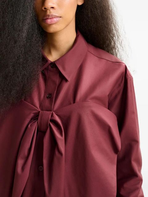 Essentiel Antwerp Ibow bow-detail shirt - Red