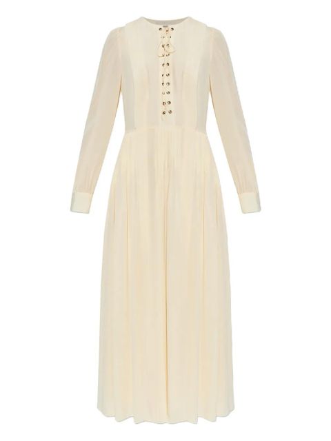Ulla Johnson Veria lace-up midi dress - Neutrals - zdjęcie produktu nr 1