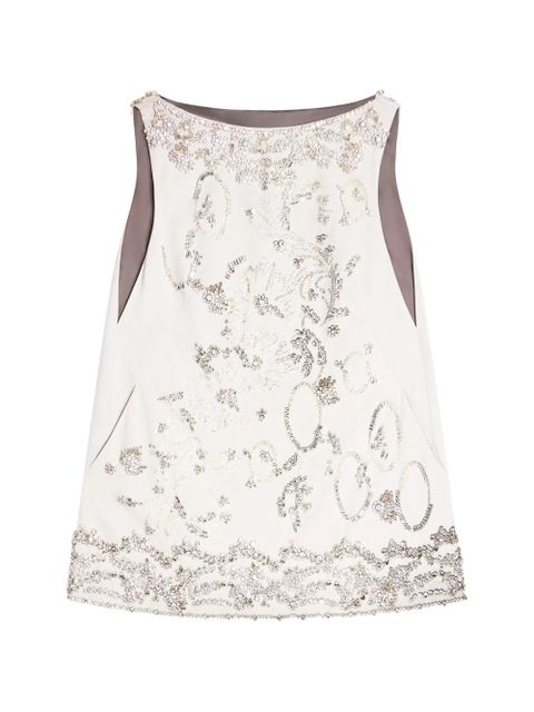 DRIES VAN NOTEN beaded-embellishment mini dress - Neutrals - zdjęcie produktu nr 1