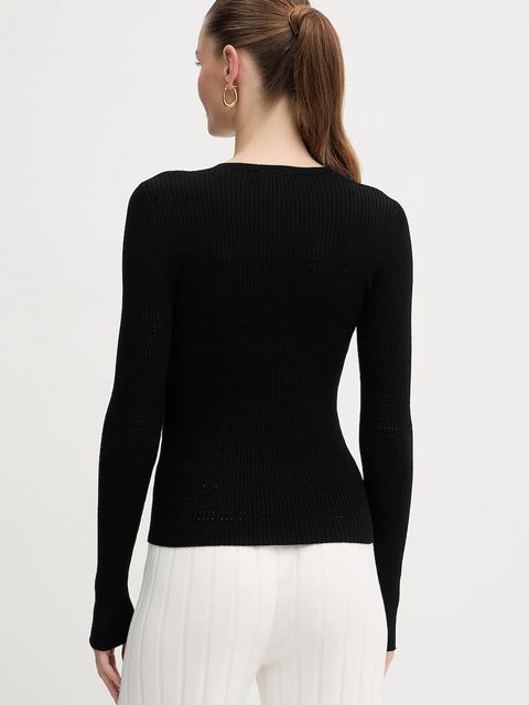 Twinset sweter damski kolor czarny lekki 252TP3241