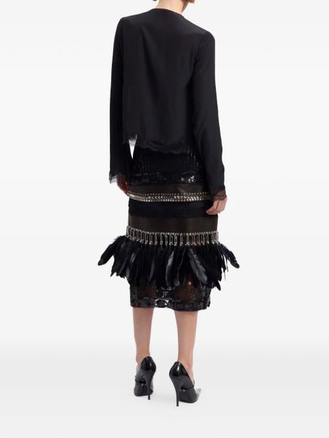 16Arlington Filipa lace-trims blouse - Black