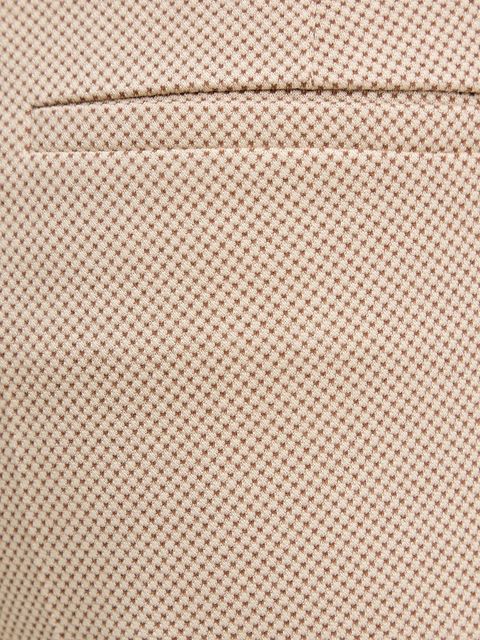 BOSS spodnie damskie kolor beżowy fason cygaretki high waist 50555740