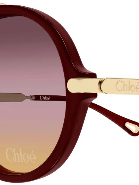 Chloé Eyewear oversized-frame gradient-lens sunglasses - Brown