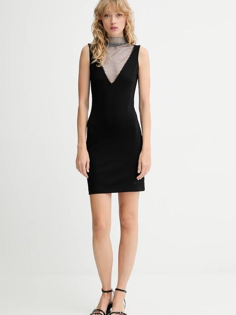 Karl Lagerfeld Jeans sukienka kolor czarny mini dopasowana A4W13009 - zdjęcie produktu nr 2