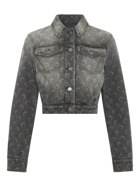 Marine Serre moon laser denim jacket - Grey - zdjęcie produktu nr 1