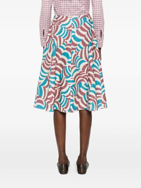 Marni printed midi skirt - Neutrals