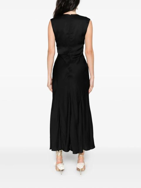 SANDRO rhinestone-embellished maxi dress - Black