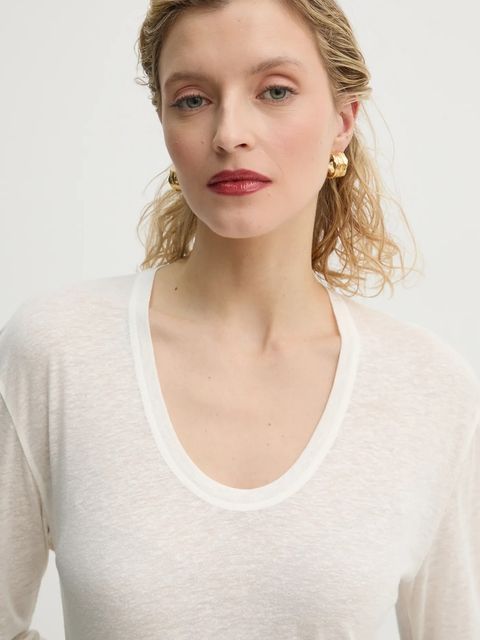 By Malene Birger longsleeve z domieszką lnu AMALOU