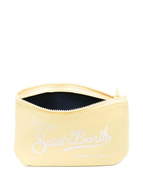 MC2 Saint Barth Aline logo-print clutch - Yellow