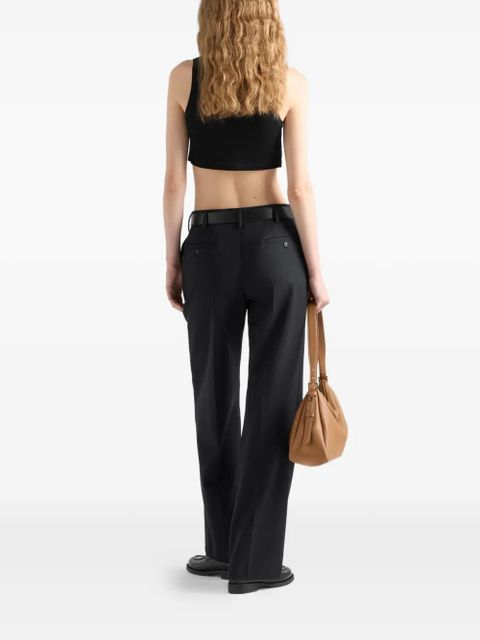 Prada triangle-logo tank top - Black