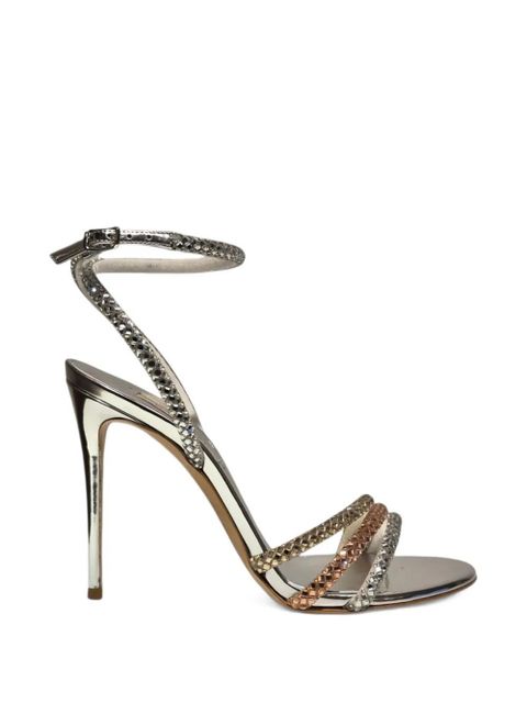 Casadei embellished heeled sandals - Silver - zdjęcie produktu nr 1