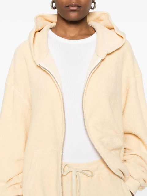 Aya Muse zip-up cotton hoodie - Yellow