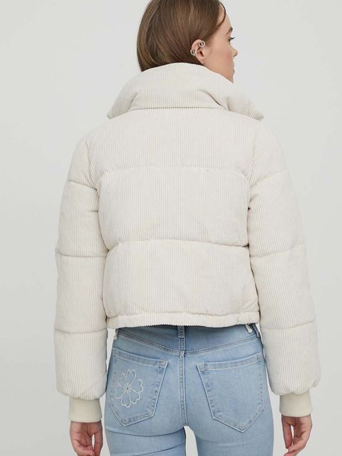 Hollister Co. kurtka damska kolor beżowy zimowa