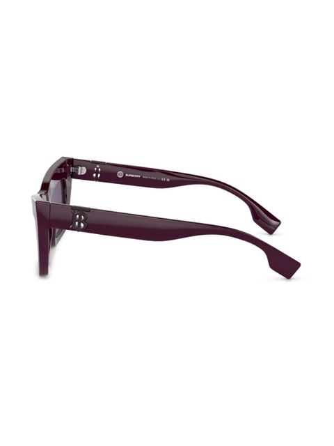 Burberry Eyewear logo-plaque cat-eye sunglasses - Purple