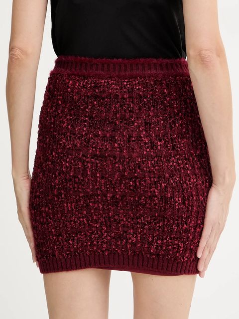 Guess spódnica AOMORI kolor bordowy mini ołówkowa W5BD1X Z4090