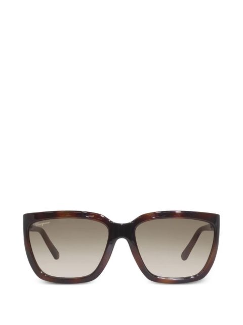 Ferragamo full rim square sunglasses - Brown - zdjęcie produktu nr 1