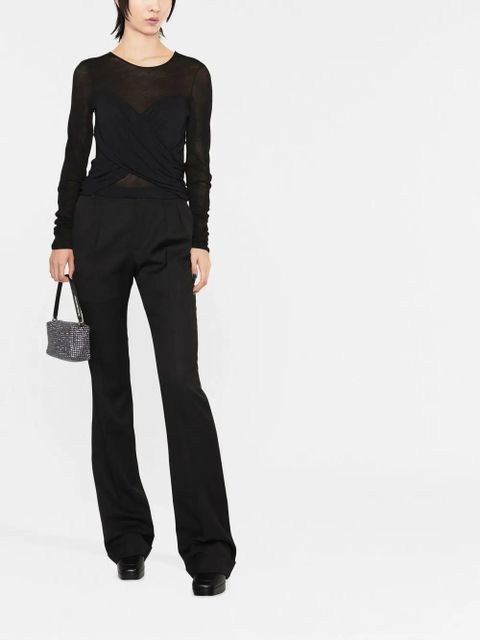 Balmain draped-panel detail top - Black - zdjęcie produktu nr 2