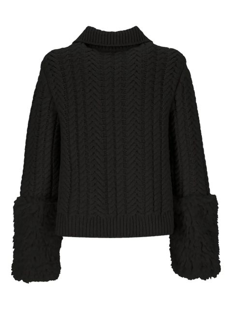 Moncler cable-knit cardigan - Black - zdjęcie produktu nr 2