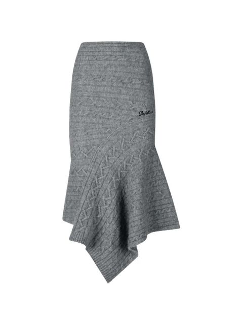 The Attico cable-knit midi skirt - Grey - zdjęcie produktu nr 1