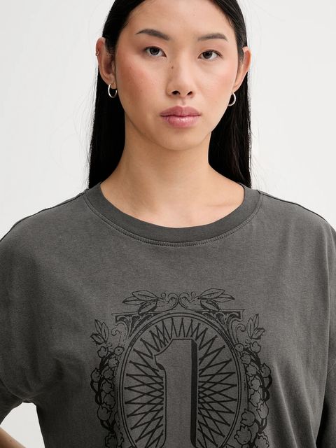 Tommy Jeans t-shirt bawełniany damski kolor szary DW0DW21858