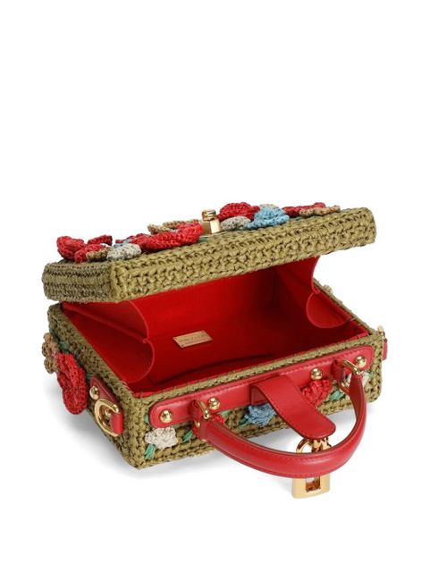 Dolce & Gabbana Dolce Box raffia crochet handbag - Green