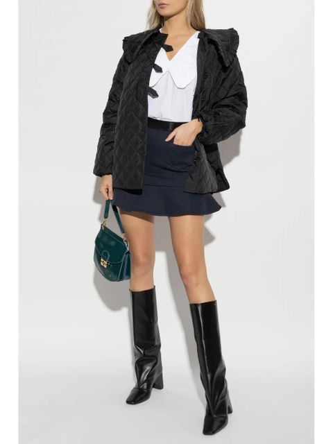 GANNI flared-hem mini skirt - Blue - zdjęcie produktu nr 2