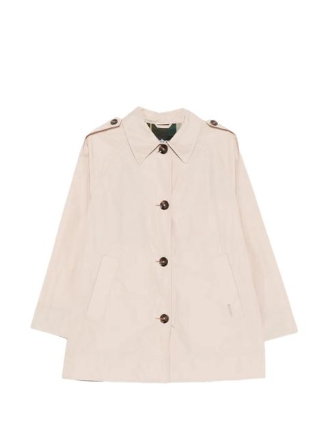 Barbour Maggie epaulette-detail raglan-sleeve coat - Neutrals - zdjęcie produktu nr 1