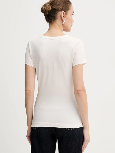 Guess t-shirt damski kolor beżowy W5BI29 J1314