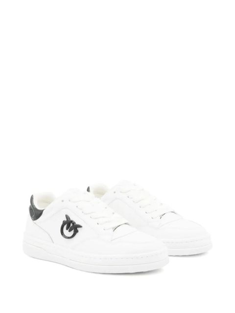 PINKO logo-plaque leather sneakers - White - zdjęcie produktu nr 2