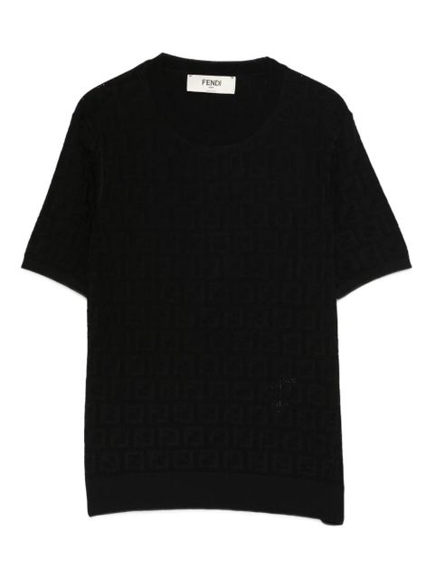 FENDI pattern short-sleeve top - Black - zdjęcie produktu nr 1