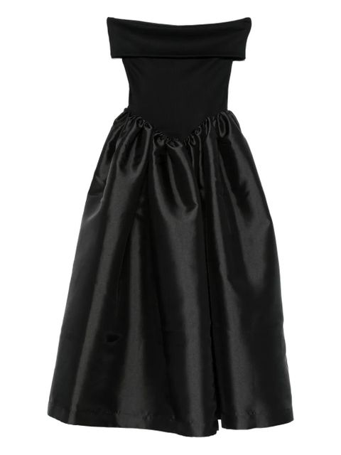 Marques'Almeida off-shoulder midi dress - Black - zdjęcie produktu nr 1