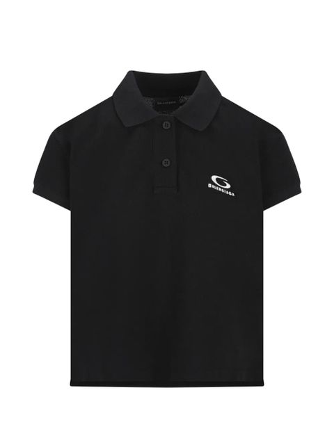 Balenciaga logo-embroidery polo shirt - Black - zdjęcie produktu nr 1
