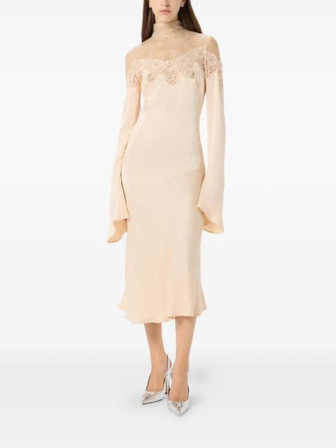 Blumarine lace-detail midi dress - Neutrals - zdjęcie produktu nr 2