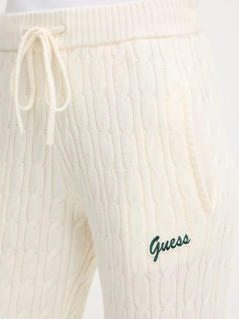 Guess spodnie dresowe LAVINIA damskie kolor beżowy gładkie V5BB20 Z0572