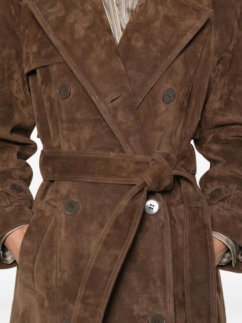 ducie Corrin suede trench coat - Brown