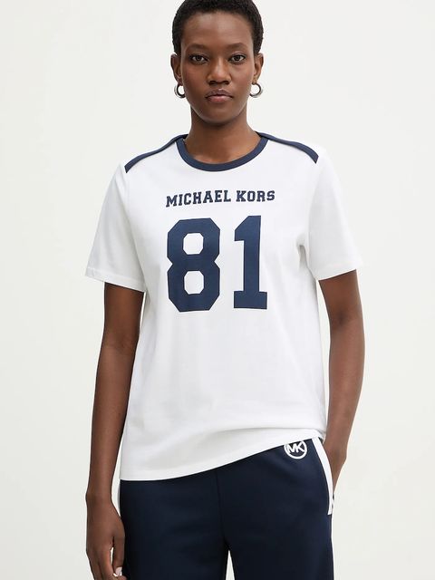 MICHAEL Michael Kors t-shirt bawełniany damski kolor beżowy MR651WT97J - zdjęcie produktu nr 1