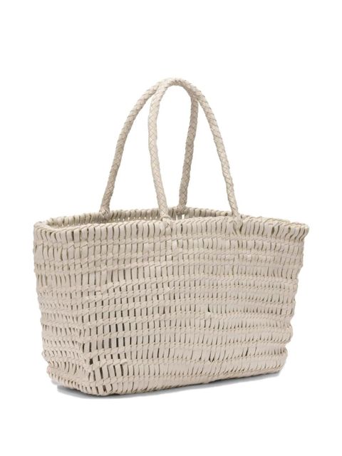 DRAGON DIFFUSION Terrafino woven leather tote bag - Neutrals