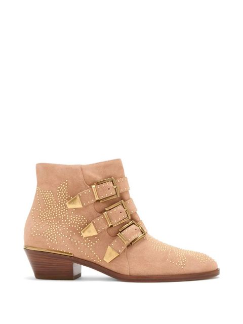 Chloé Susan studded buckle-strap boots - Neutrals - zdjęcie produktu nr 1