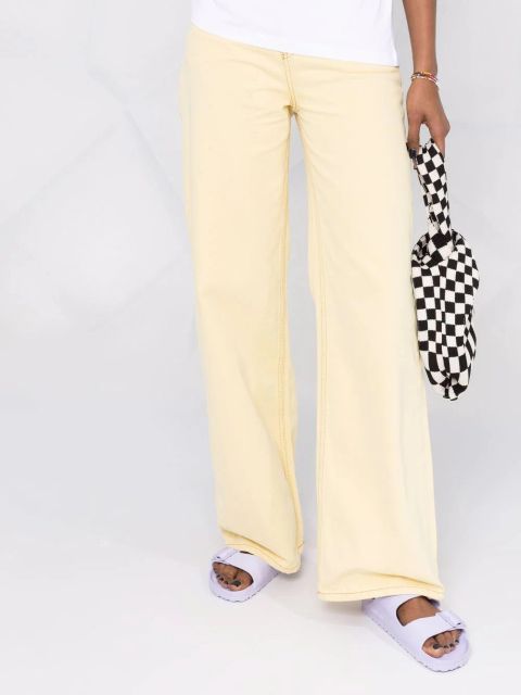 GANNI Magny wide-leg jeans - Yellow