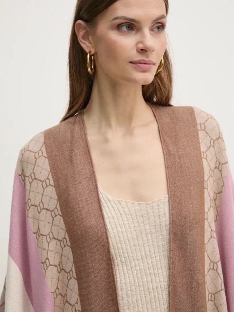 Twinset poncho kolor różowy lekkie 251TA4190