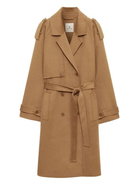 ANINE BING Rickie belted trench coat - Brown - zdjęcie produktu nr 1