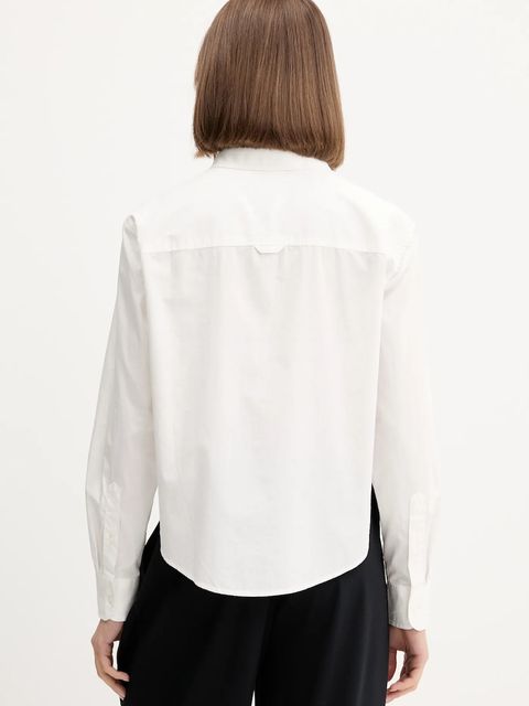 Tommy Jeans koszula bawełniana damska kolor biały relaxed z kołnierzykiem klasycznym DW0DW20990