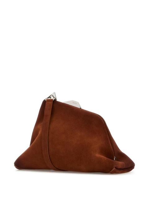 The Attico Day Off suede clutch bag - Brown - zdjęcie produktu nr 2