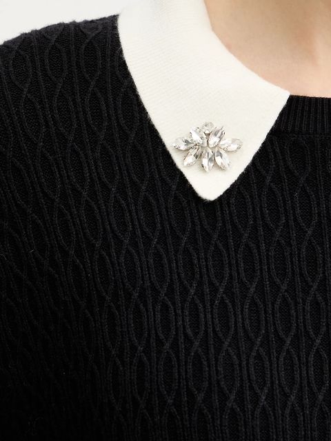 Morgan sweter damski kolor czarny lekki MTORIA