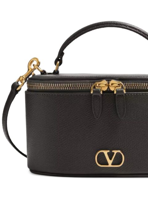 Valentino Garavani top-handle logo-patch make up bag - Black - zdjęcie produktu nr 2