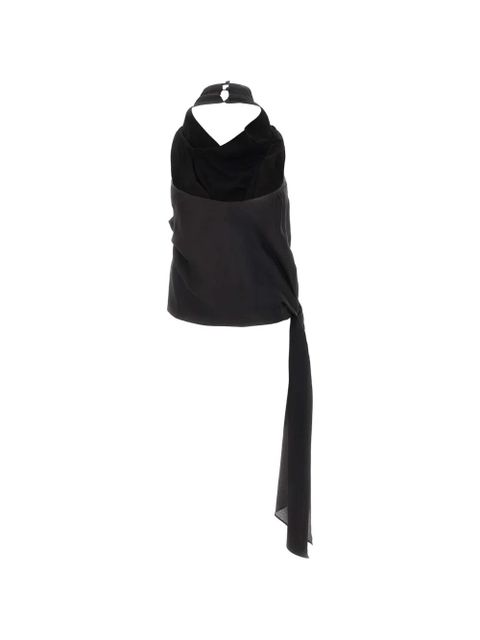 ENTIRE STUDIOS halterneck- sash top - Black - zdjęcie produktu nr 2